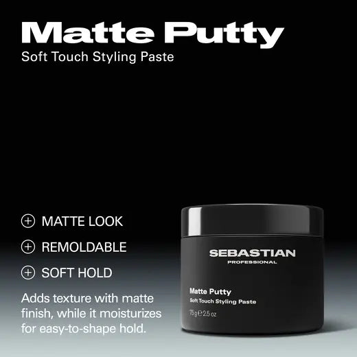 Sebastian Professional Matte Putty Soft Touch Styling Paste 75ml
